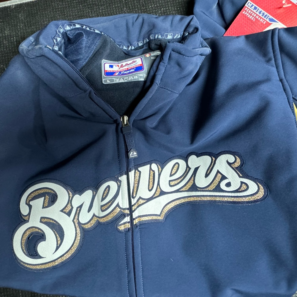Large Milwaukee brewers jacket brand new with tags
